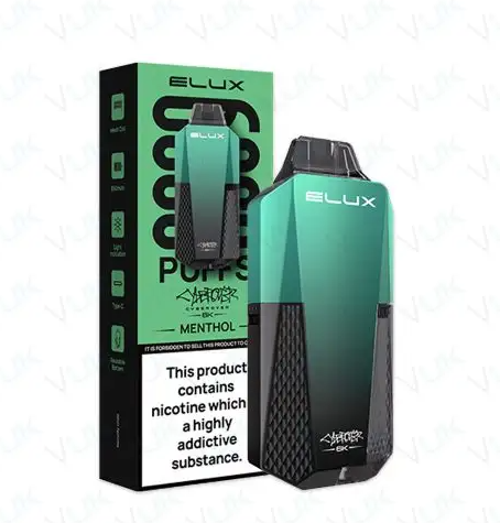 Elux Cyberover 6000 puffs disposable vape UK, having Menthol Flavour.