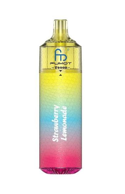 Fumot T9000 Disposable Vape Pod UK, Having strawberry Lemonade Flavour.