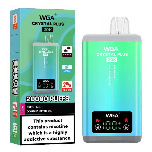 WGA Crystal Plus 20000 Disposable Vape 2-in-1 Rechargeable Bart Vapes WGA Crystal Plus 20000 Disposable Vape 2-in-1 Rechargeable Bart Vapes
