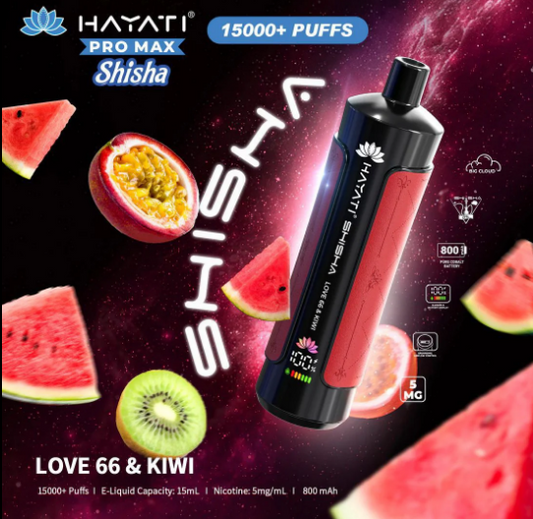 Hayati Pro Max Shisha 15000 Puffs Disposable Vape (Box of 5)
