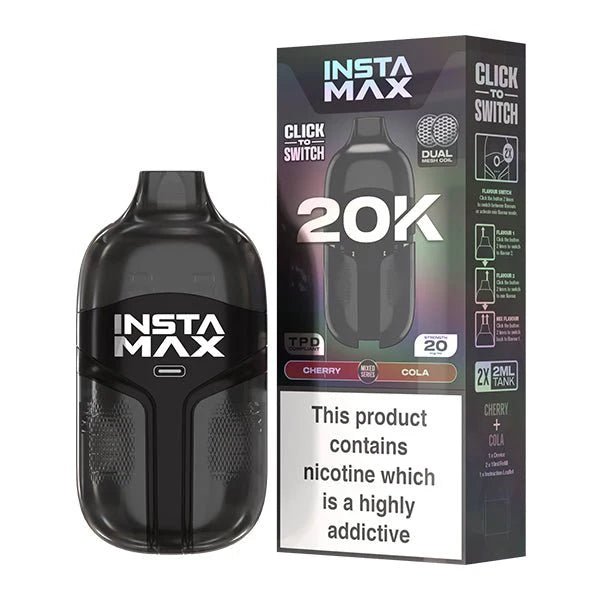 Insta Max 20000 Puffs | (Box of 5) Long-Lasting Vaping Bart Vapes Insta Max 20000 Puffs | (Box of 5) Long-Lasting Vaping Bart Vapes