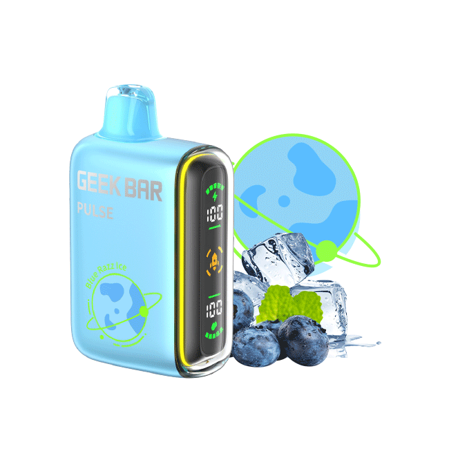 geek bar pulse uk, Blue razz ice flavor 15000 puffs