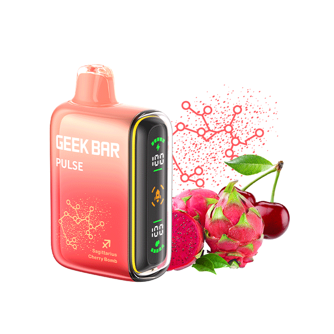 geek bar pulse uk, cherry bomb flavor 15000 puffs