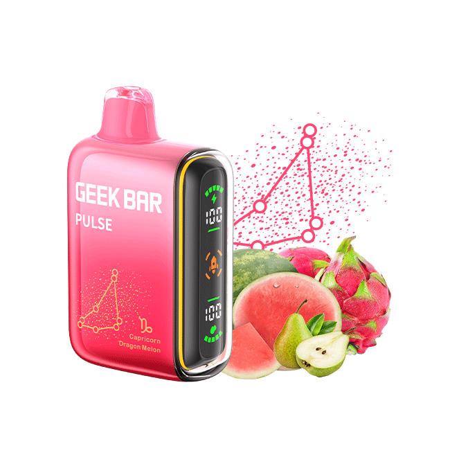 geek bar pulse uk, Capricorn dragon melon flavor 15000 puffs