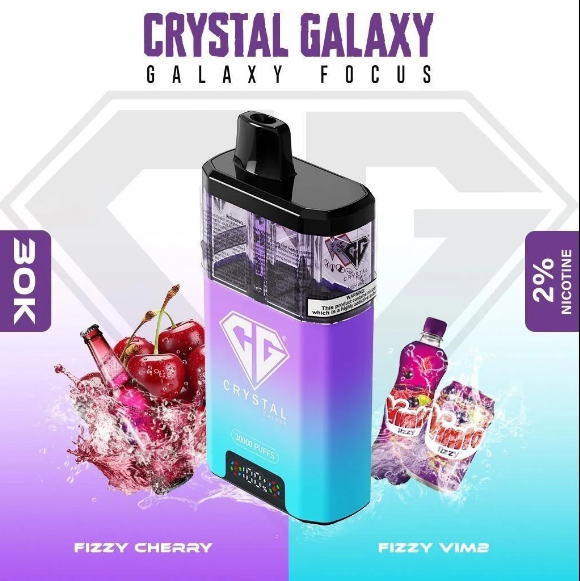 Crystal Galaxy Focus : 30K Puffs, 20Flavours & Rechargeable Bart Vapes Crystal Galaxy Focus : 30K Puffs, 20Flavours & Rechargeable Bart Vapes