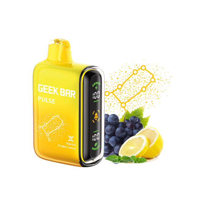 geek bar pulse uk, Grape lemon flavor 15000 puffs