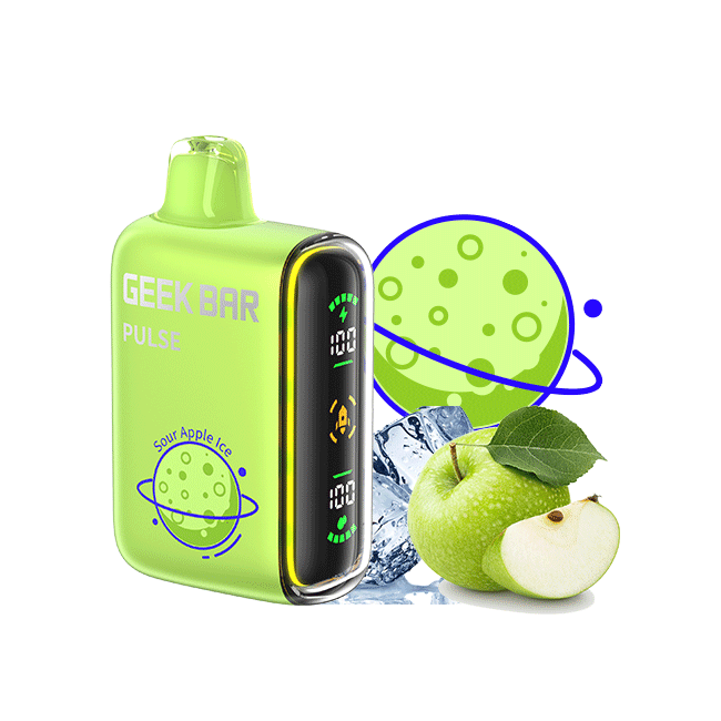 geek bar pulse uk, Sour apple ice flavor 15000 puffs