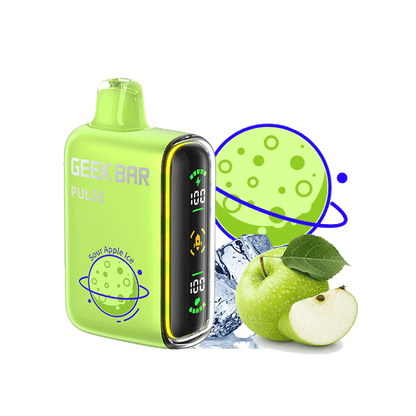 geek bar pulse uk, Sour apple ice flavor 15000 puffs