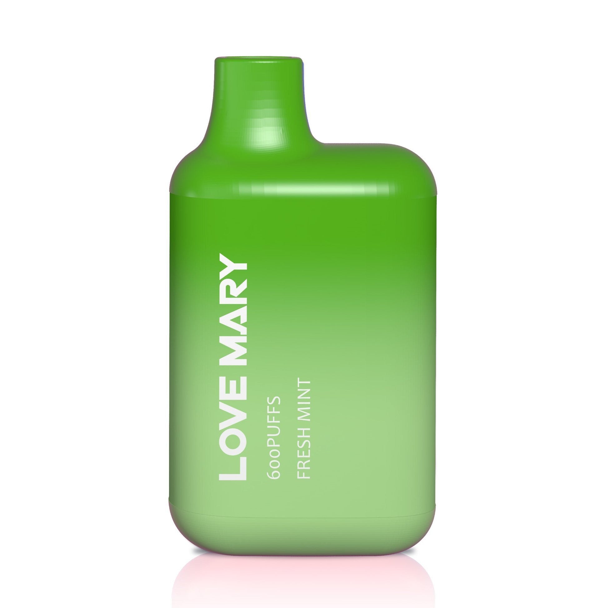 A Bottle of Love marry 600puffs Vape of (Green Color) Fresh Mint  Flavor.