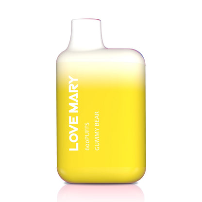 A Bottle of Love marry 600puffs Vape of (Yellow Color) Gummy Bear Flavor.
