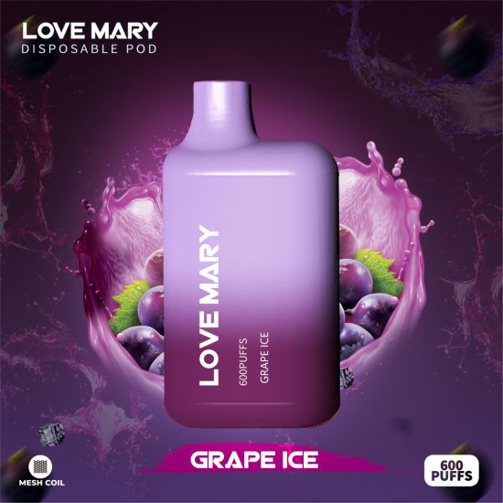 A Bottle of Love marry 600puffs Vape of (Purple Color) Grape Ice Flavor.